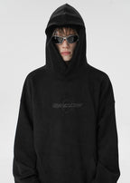 BJHG Embroidered Thorns Suede Hoodie