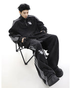 MRNEARLY Wide Leg Track Pants