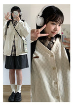 INRM Textured Check Cardigan