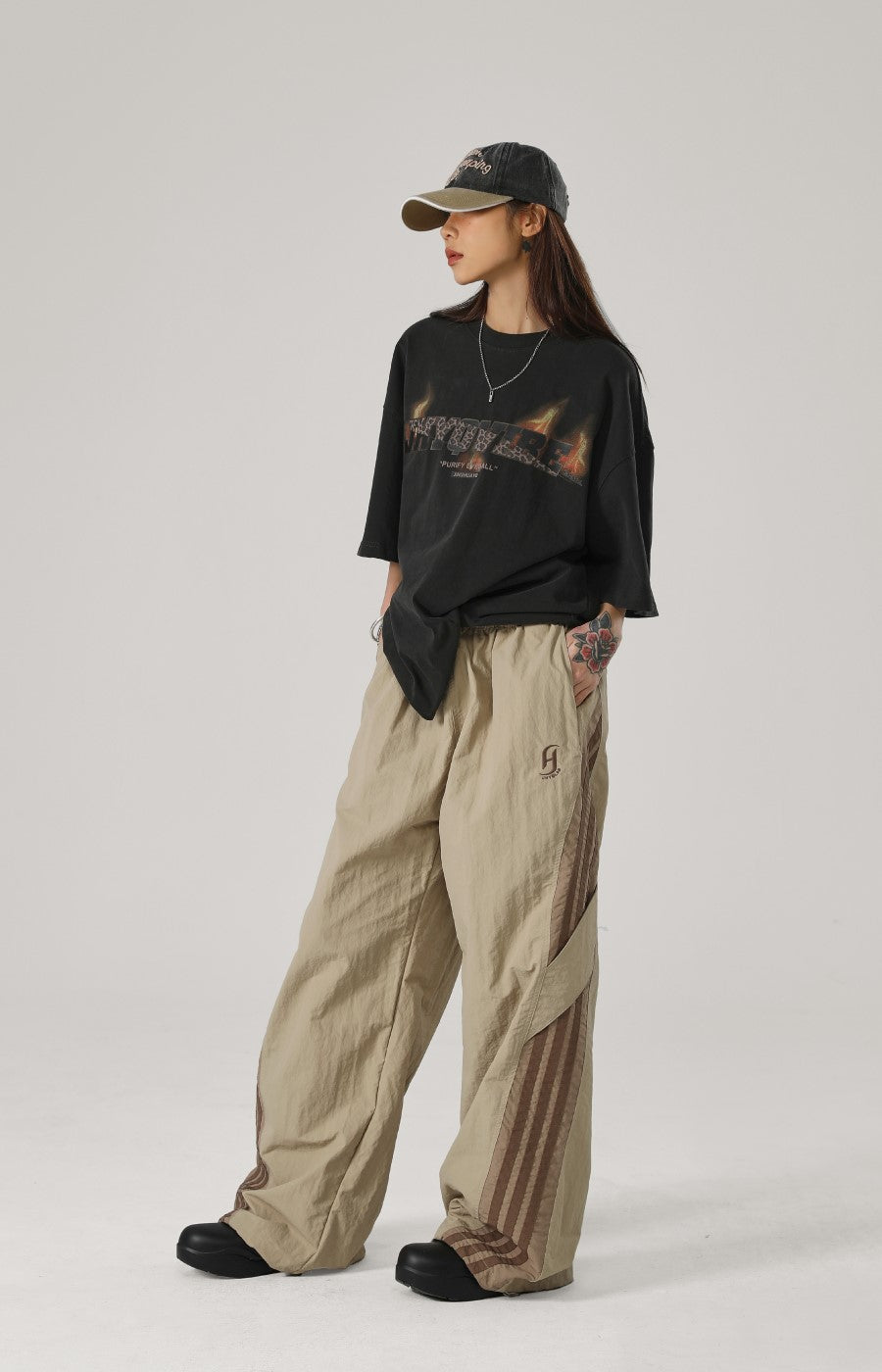 JHYQ Contrast Striped Track Pants