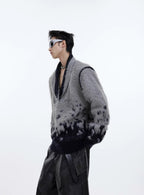 CulturE Contrast Textured V-Neck Sweater