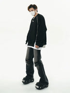 GCINIM Faded Buckle-Knee Jeans