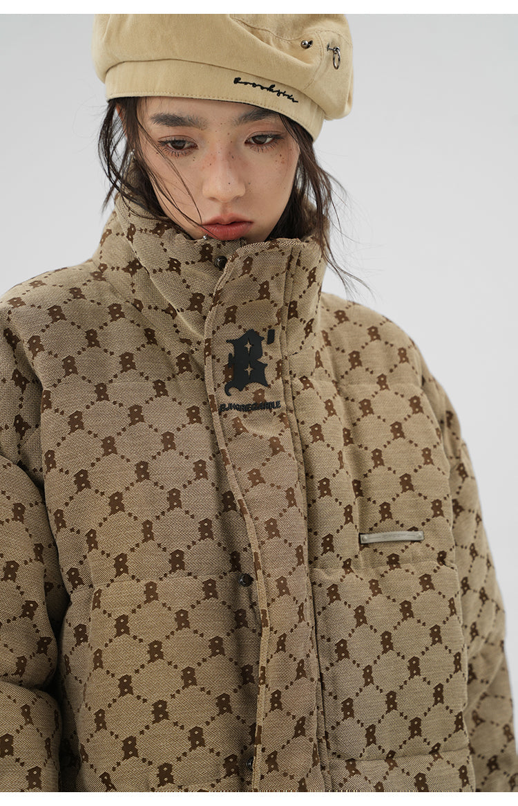 BJHG Monogram Print Puffer Jacket