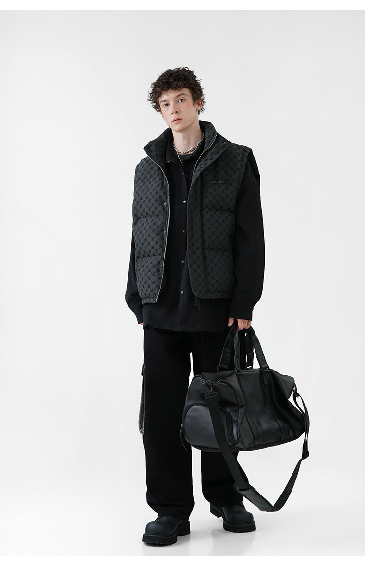 BJHG Monogram Print Puffer Vest