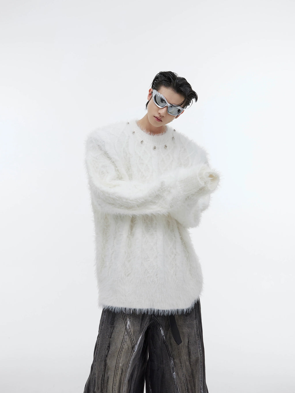CulturE Studded Collar Sweater