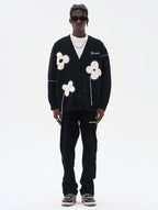 HARSH and CRUEL "Solitary Flower" Tassel Knit Cardigan