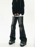 GCINIM Faded Buckle-Knee Jeans