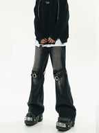 GCINIM Faded Buckle-Knee Jeans
