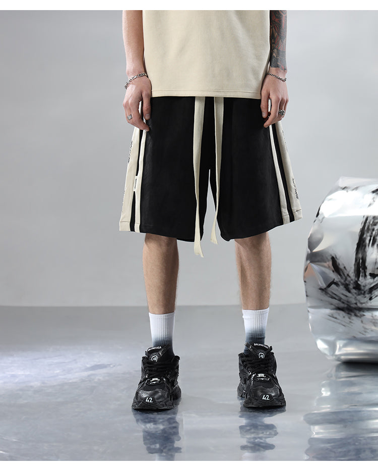 BJHG Velour Wideleg Lounge Shorts