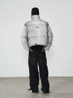 HARSH and CRUEL Silver-Tone Puffer Jacket