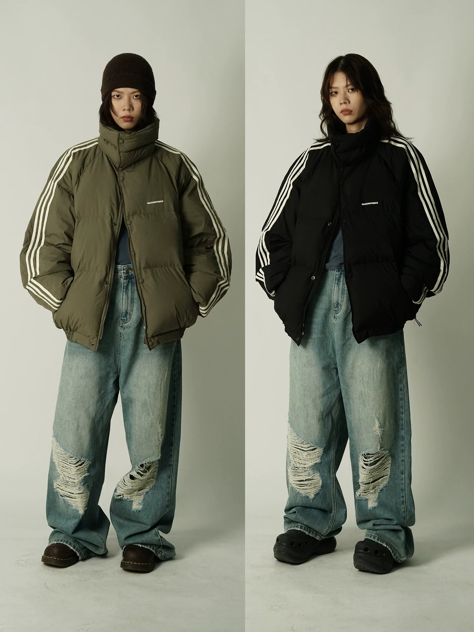 MASONPRINCE Striped Puffer Jacket