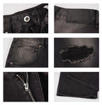 MRNEARLY Vintage Washed Ripped Jeans