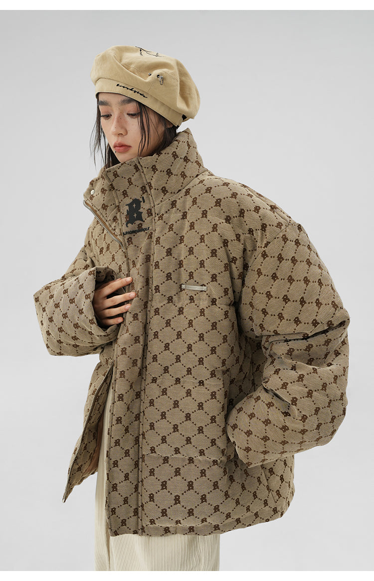 BJHG Monogram Print Puffer Jacket