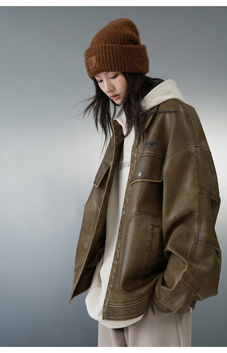 BJHG Vintage Motorcycle Jacket