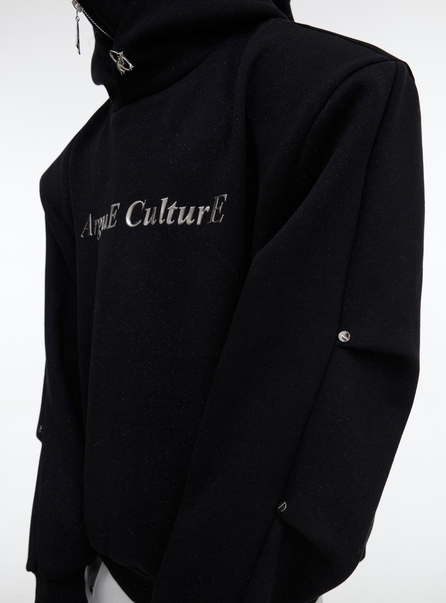 CulturE Silver-Studded Logo Hoodie