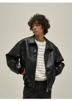 WLNEXT Distressed Faux Leather Jacket