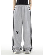 MRNEARLY Wide Leg Track Pants