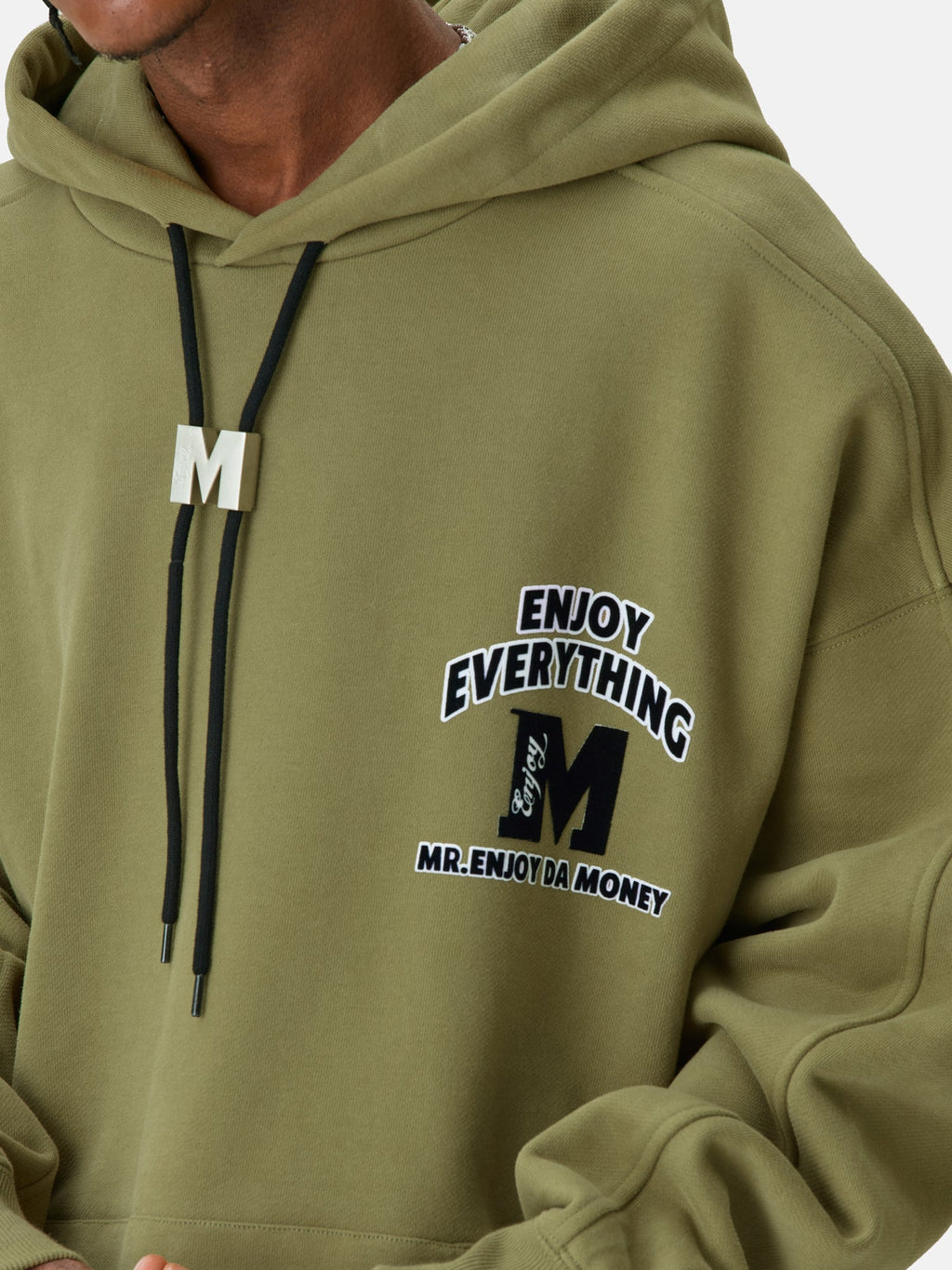 MEDM M Buckle Drawstring Hoodie