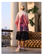 HARSH and CRUEL Painted Sunset Button-Up