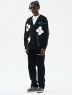 HARSH and CRUEL "Solitary Flower" Tassel Knit Cardigan