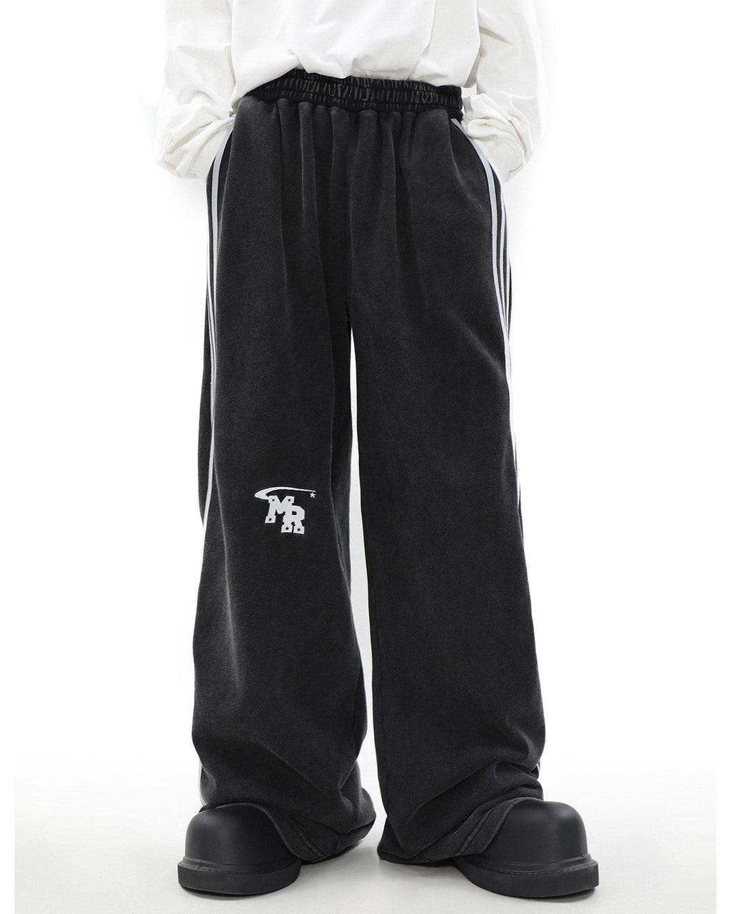 MRNEARLY Wide Leg Track Pants