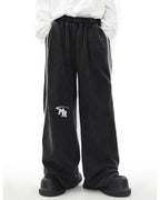 MRNEARLY Wide Leg Track Pants