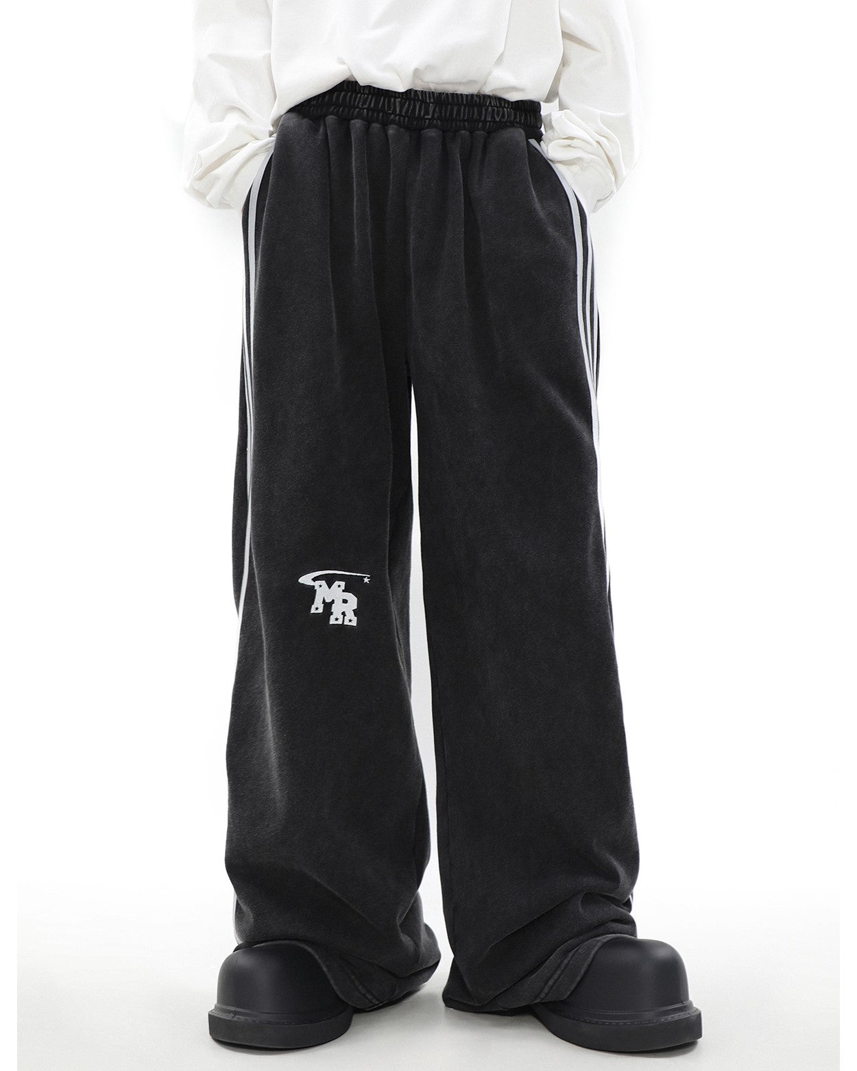 MRNEARLY Wide Leg Track Pants