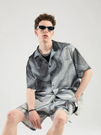 NOSAW Marble Button Up Shirt