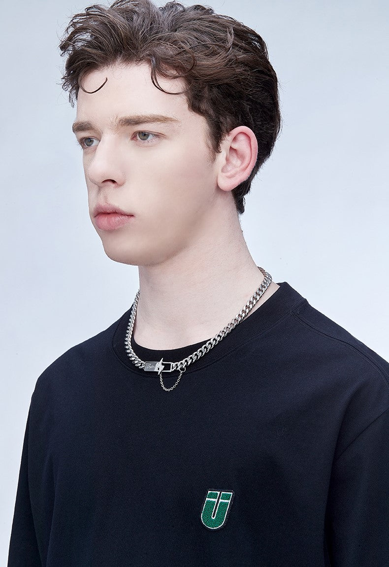 GUUKA "Lightning Bar" Double Chain Necklace