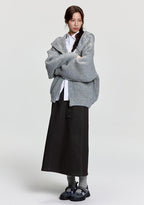 RAPPEYE Mohair Double Zipped Hooded Sweater
