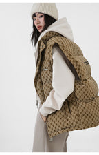 BJHG Monogram Print Puffer Vest