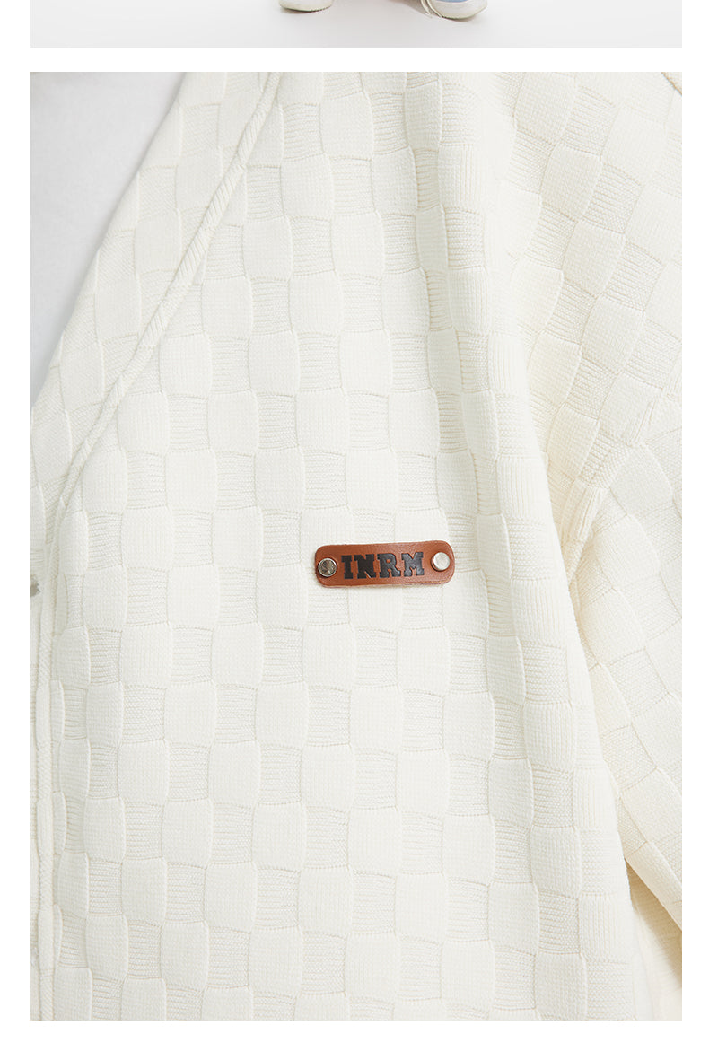 INRM Textured Check Cardigan