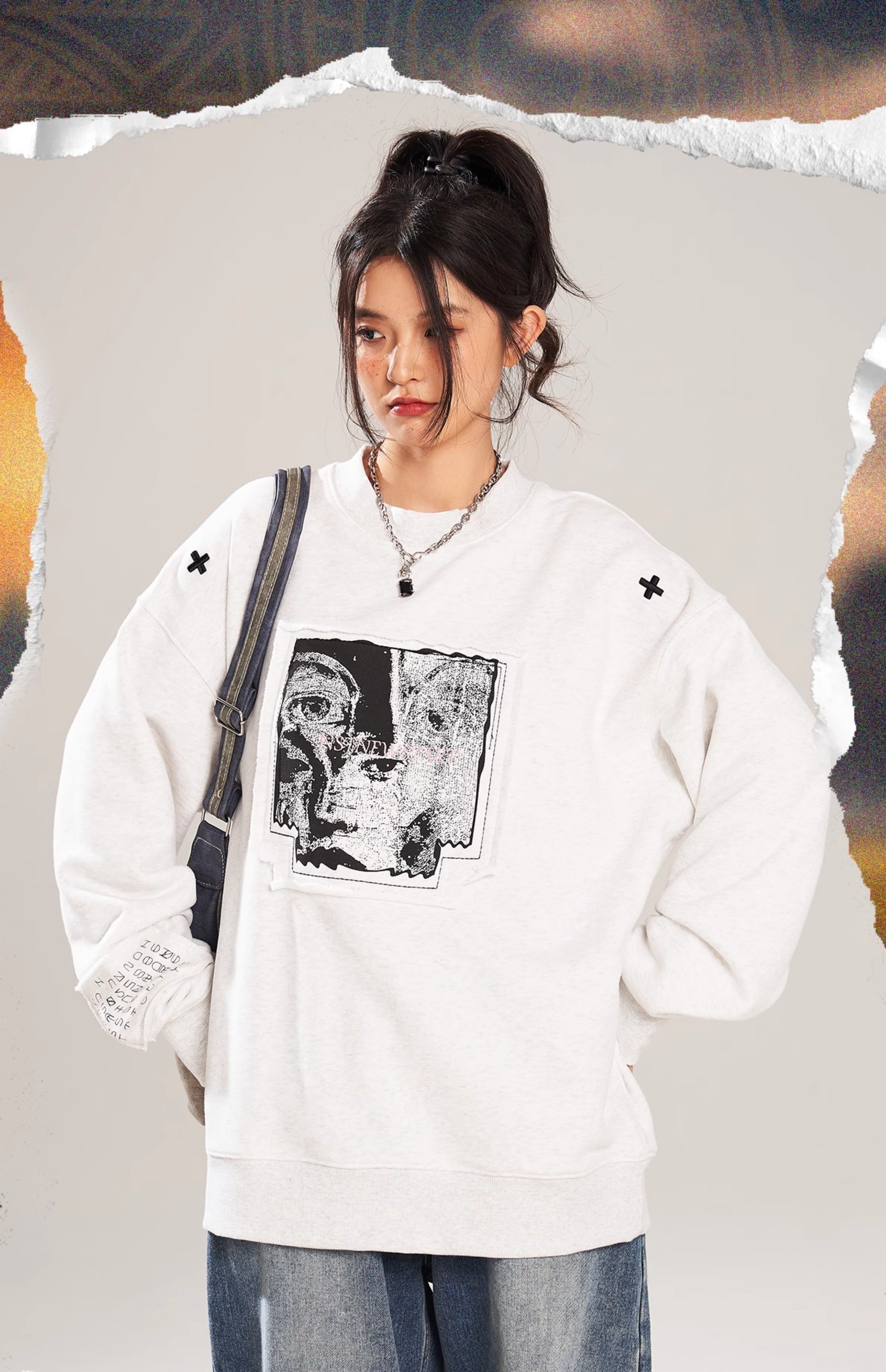 NSTNEW START "Visions" Collage Sweater