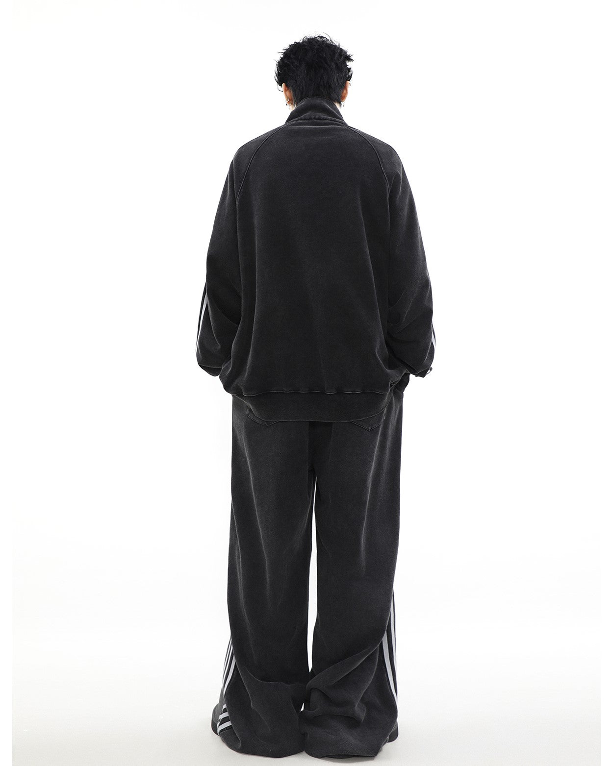 MRNEARLY Wide Leg Track Pants