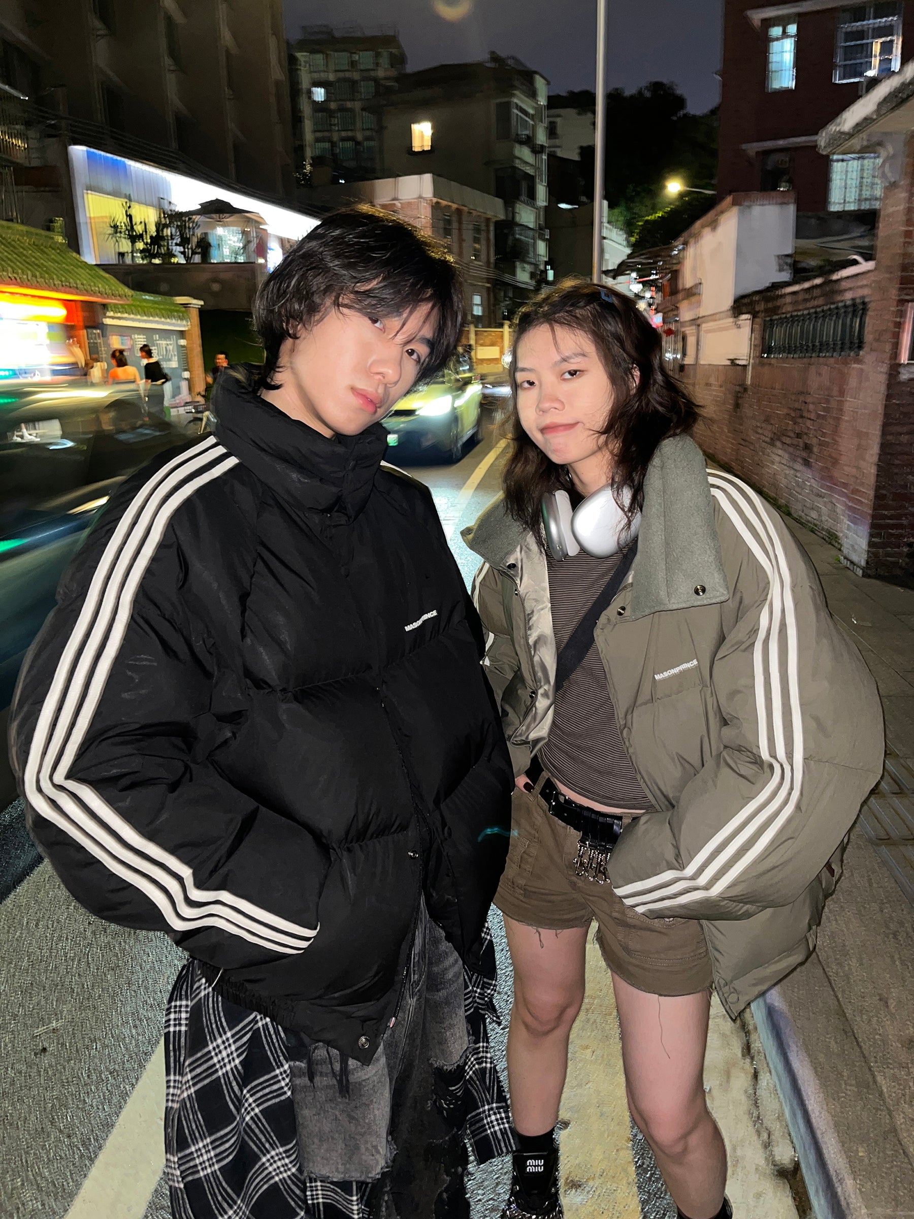 MASONPRINCE Striped Puffer Jacket