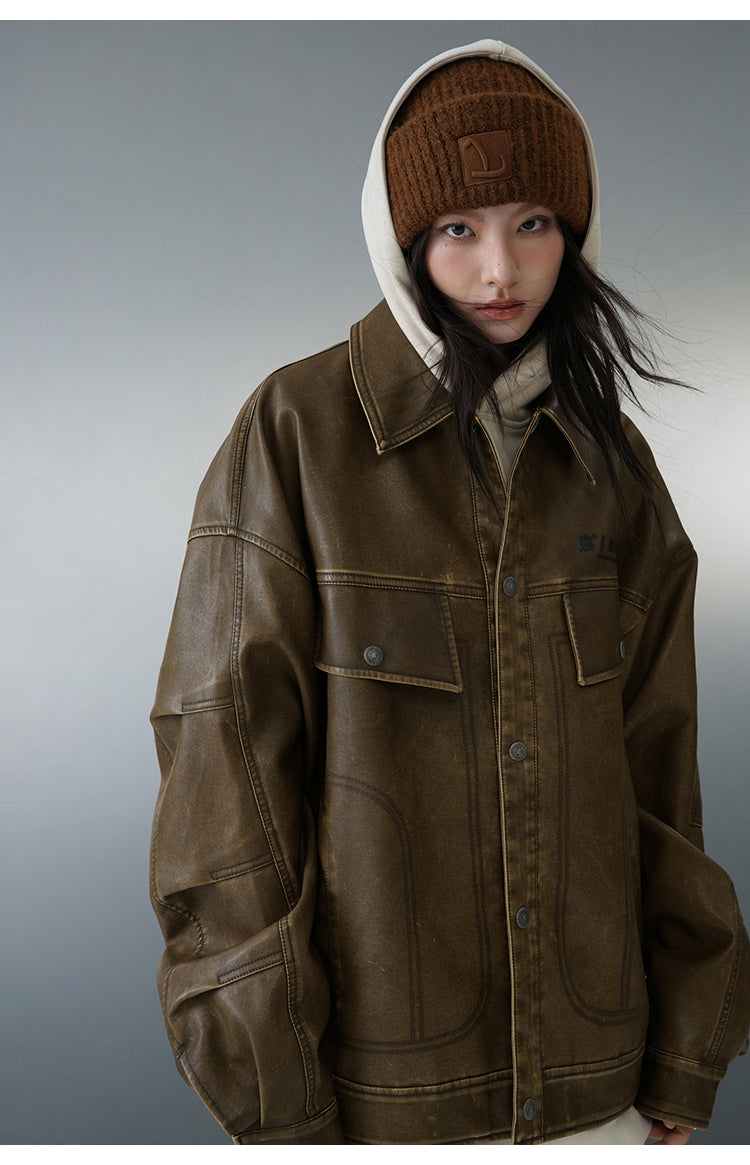BJHG Vintage Motorcycle Jacket