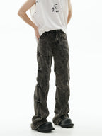 GCINIM Acid Wash Paneled Jeans