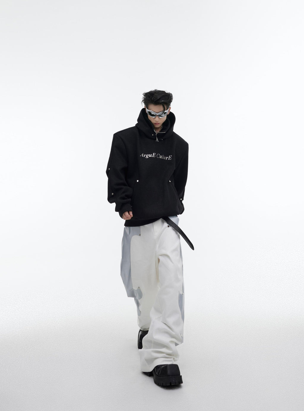 CulturE Silver-Studded Logo Hoodie