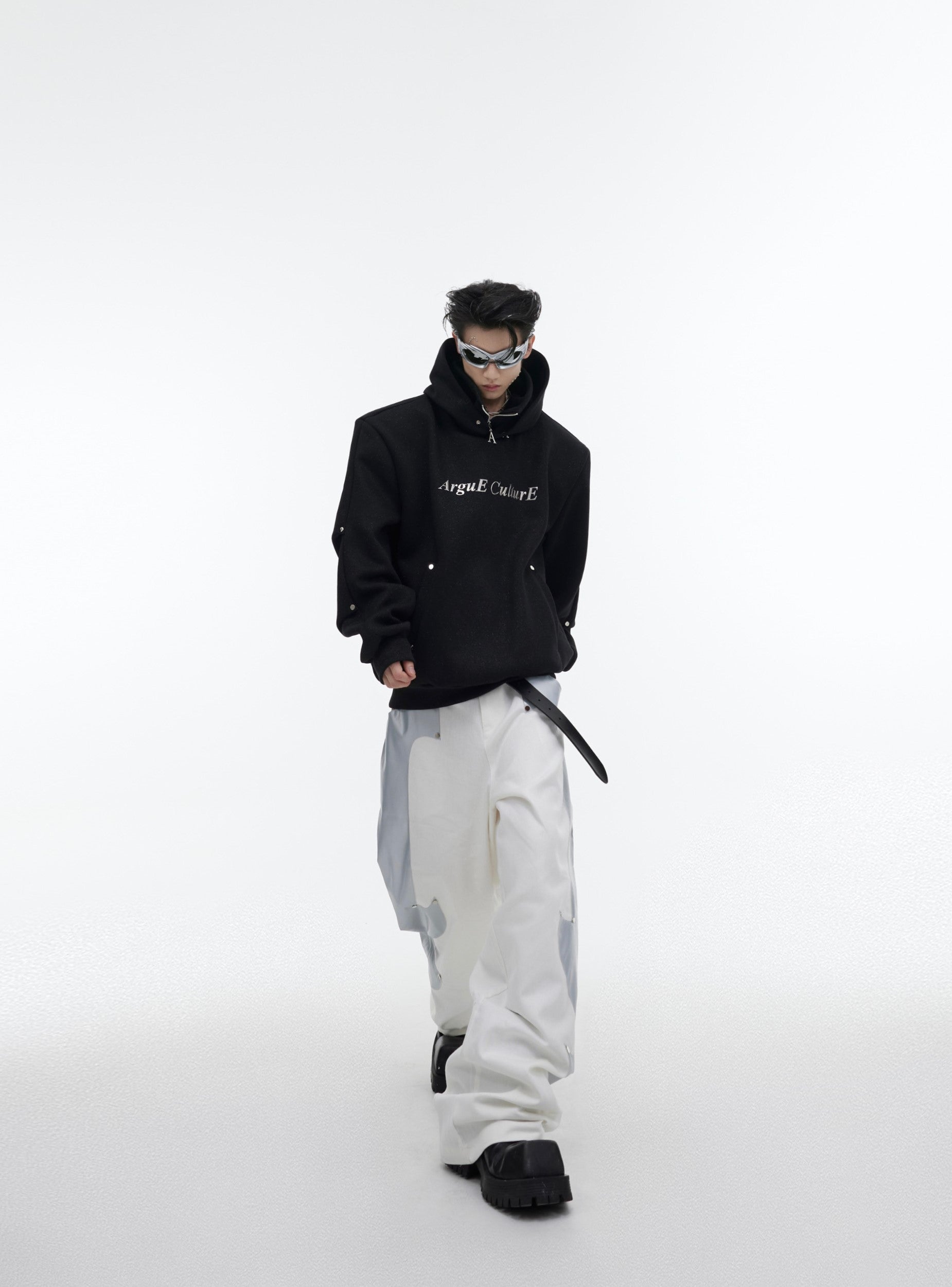 CulturE Silver-Studded Logo Hoodie