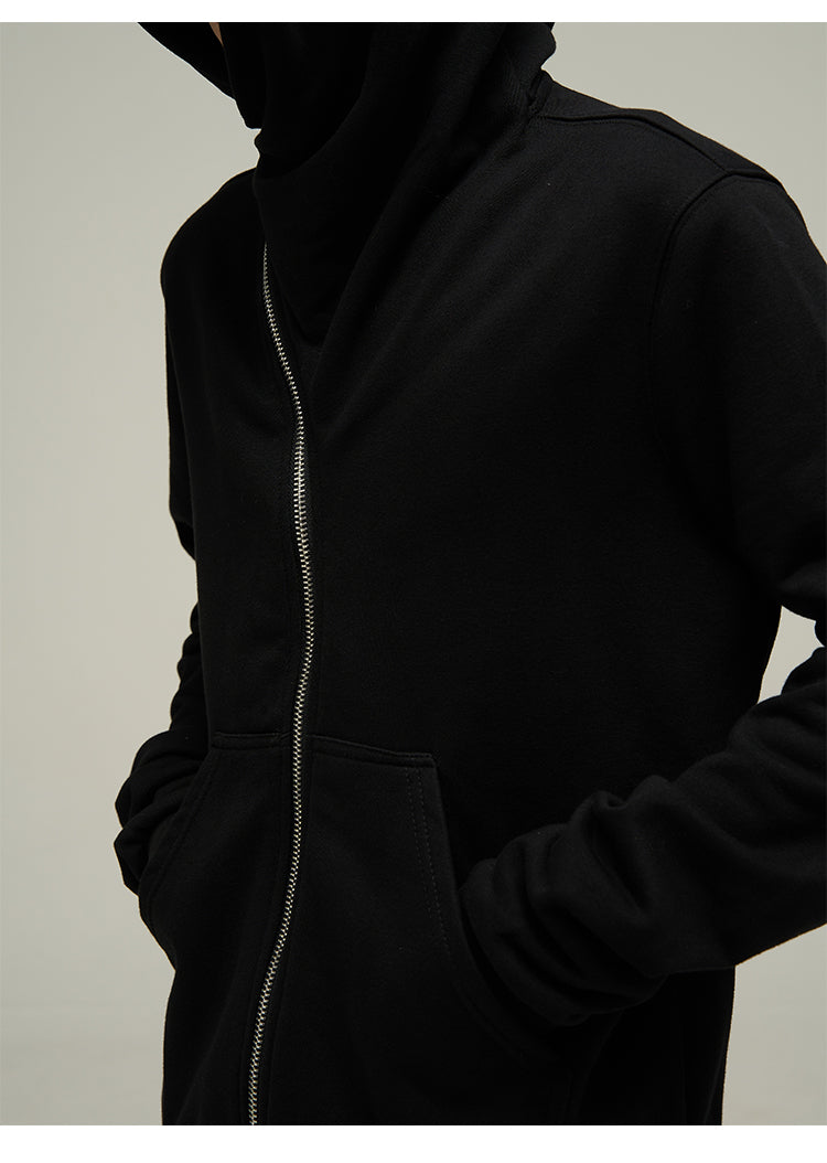 HJK Exclusive Asymmetrical Zip Hooded Jacket