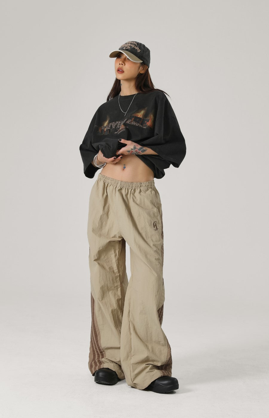 JHYQ Contrast Striped Track Pants