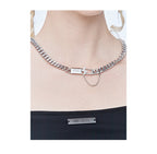GUUKA "Lightning Bar" Double Chain Necklace