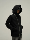 HJK Exclusive Asymmetrical Zip Hooded Jacket