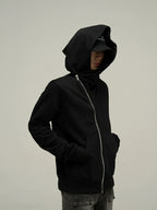 HJK Exclusive Asymmetrical Zip Hooded Jacket