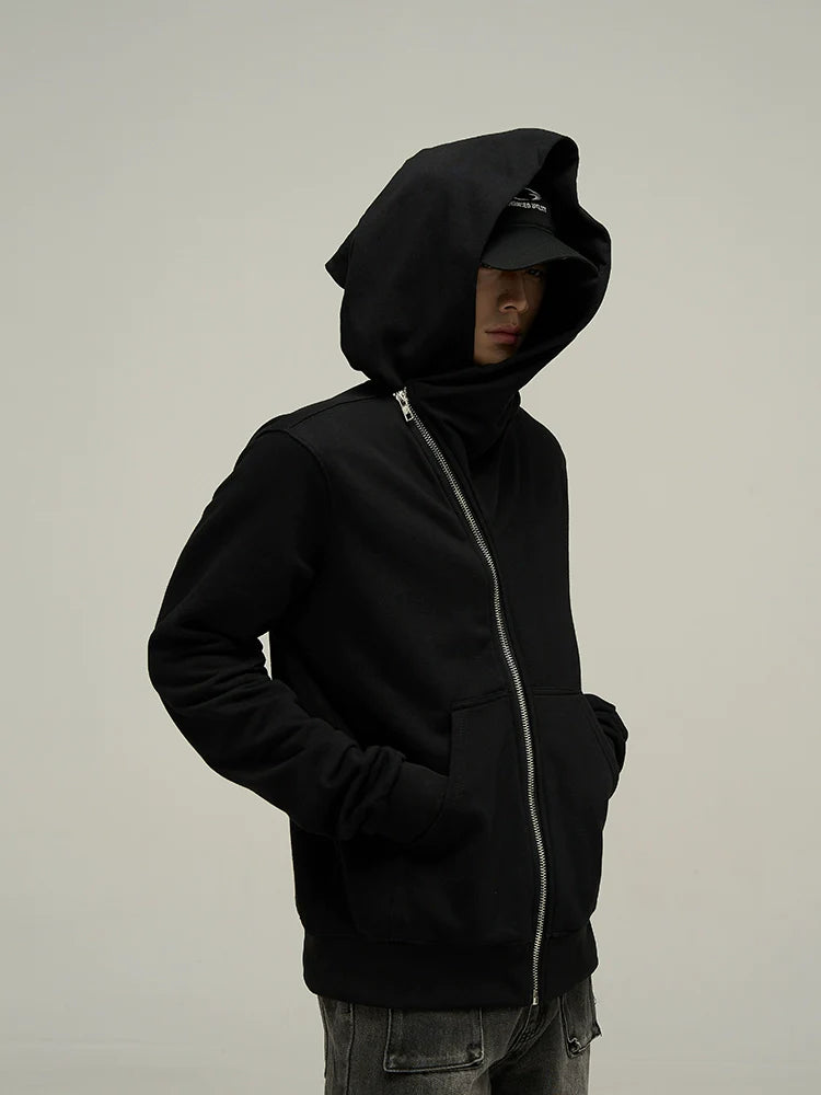 HJK Exclusive Asymmetrical Zip Hooded Jacket