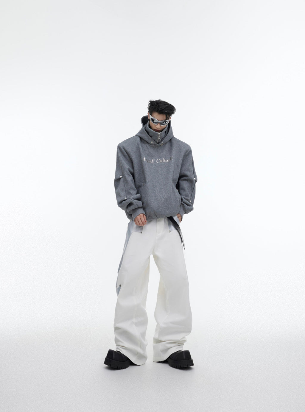 CulturE Silver-Studded Logo Hoodie