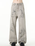 MADWITCH Script "Muse" Denim Jeans