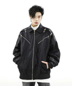 MRNEARLY Star-Studded Bomber Jacket