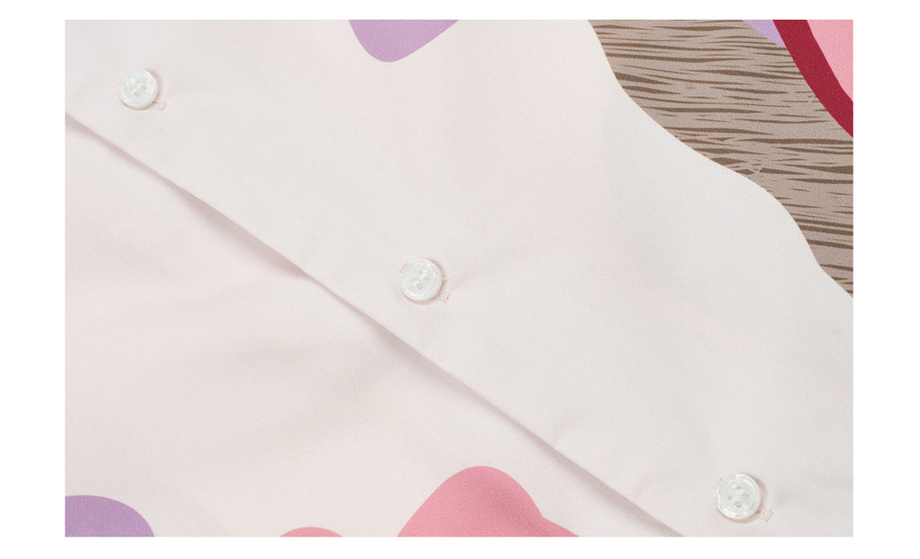 EMPTY REFERENCE Loose Floral Print Button-Up Shirt