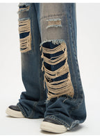 WLNEXT Patched Distressed Jeans